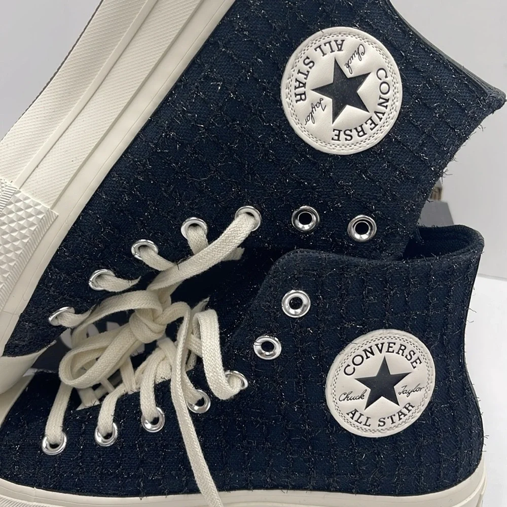 Converse WMNS CTAS LIFT HI BLACK/SILVER/EGRET A12740C Platforms Sneakers